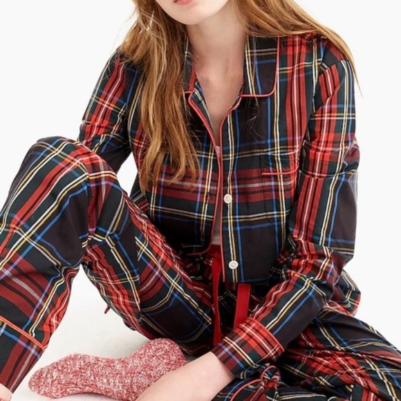 J. Crew Other - NWT J. Crew Stewart Tartan Plaid Cotton Long Sleeve Pajama Shirt Women’s XS / S